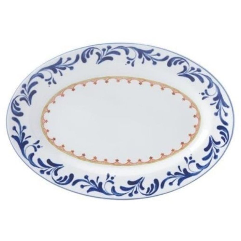 COPY - Dansk Northern Indigo 14" Oval Serving Platter 14 3/4" - China Dinnerwar…